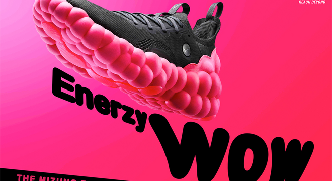 美津浓新开发的高回弹鞋底材料“MIZUNO ENERZY”