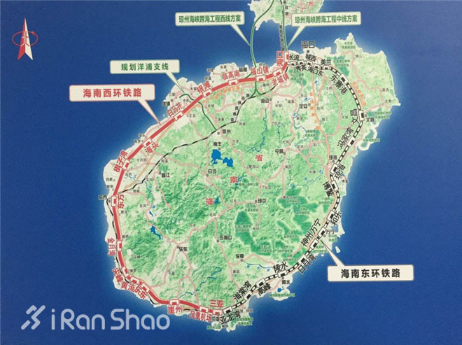 海南环岛高铁地图图片